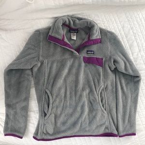 Patagonia Gray Fleece Pullover Medium